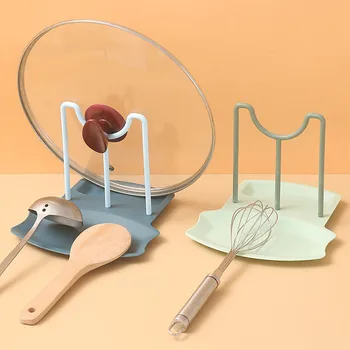 Küche Organizer Topf Deckel Lagerung Rack Regal Pfanne Trocknen Ständer Arbeitsplatte Punch-freies Löffel Pad
