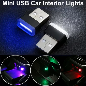 Auto LED Licht USB Stimmung Lampe Atmosphäre Licht Auto Innen Plug und Play Dekoration Lampe Universal