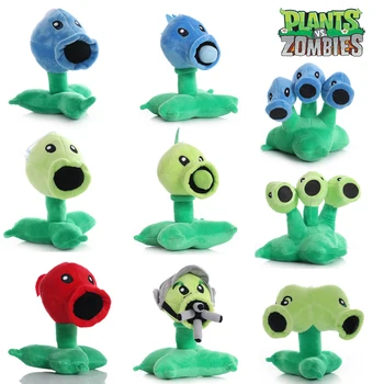 20 cm Cartoon Anime Spiel Pflanzen VS Zombies Stofftiere Anhänger Peashooter Schnee Erbse Repeater Threepeater