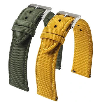 18mm 19mm 20mm 21mm 22mm 24mm Wasserdicht Segeltuch Uhrenarmband Zweiseitiges Nylon Armband Schnellverschluss