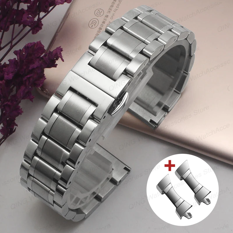 Arc Flat End Solid Edelstahl-Uhrenarmband für Tissot
