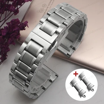 Arc Flat End Solid Edelstahl-Uhrenarmband für Tissot Butterfly-Verschluss, 12, 13, 14, 15, 16, 17, 18, 19, 20