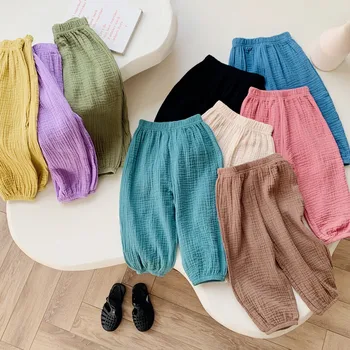 Frühling Sommer Moskito Beständig Hosen Kleinkind Neue Casual Lose Hosen Einfarbig Hosen Oberbekleidung Jungen