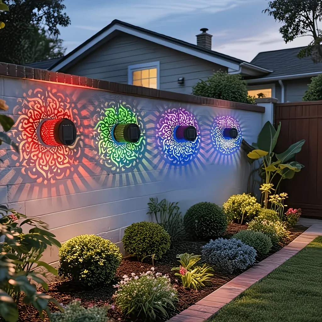 LED Solar Mandala Wandleuchte mit Durchbrochener Projektion – Bild 4