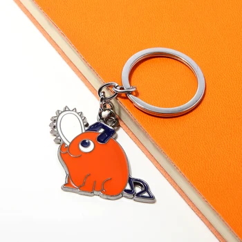 Anime Power Saw Mann Schlüsselbund Nette Pochita Cosplay Figur Ornamente Anhänger Telefon Kette Charms Schmuck