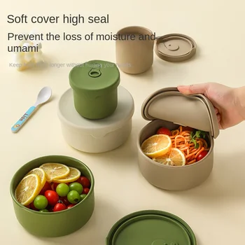 Tragbare Silikon-Lunchbox, große Kapazität, mikrowellengeeignete Lunchbox