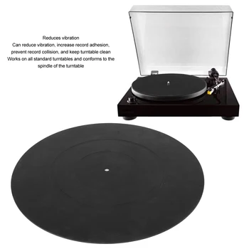Vinyl-Schallplattenmatte, Plattenspieler-Plattenmatte, Vibrationsreduzierung, statisch beständig