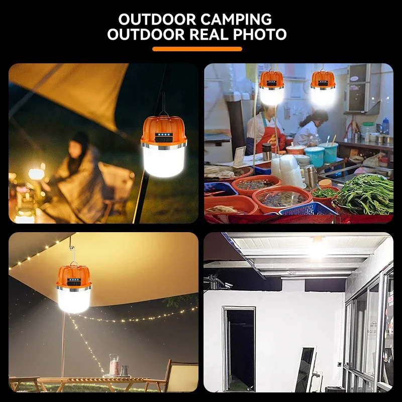 500 W LED-Campinglaterne, USB wiederaufladbar, tragbare – Bild 6