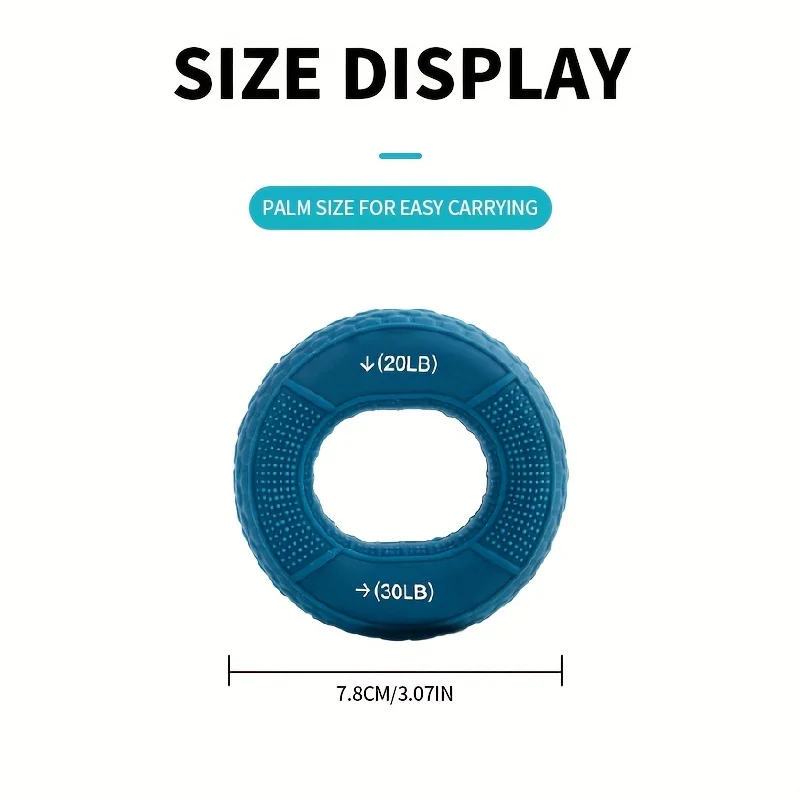 Handgriffring mit Karpalexpander aus Silikon, Fingerring für – Bild 6