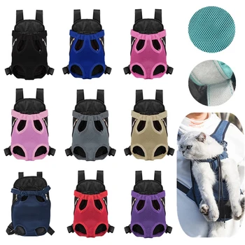 Doppelte Schulter, atmungsaktiv, tragbar, für Reisen, für Hunde, Rucksack, Netzträger, Fronttasche für kleine