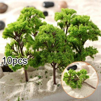 4cm Modell Bäume Zug Eisenbahn Layout Diorama Wargame Landschaft Miniatur Baum Dekoration (10 Stück)