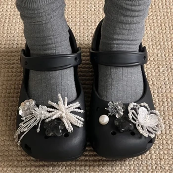 Schuh-Charms-Set für Damen, Retro-Ballettschuhe, Corc-Charms-Pack, modische, fließende