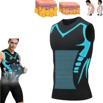 Sommer Männer Shapewear Ionic Gestaltung Weste Ärmelloses Shirt Enge Kompression Shirts Tank Top Body Shaper