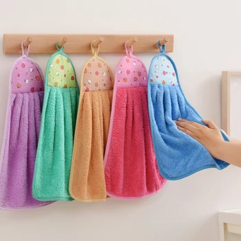 Kleine Handtücher für Küche und Badezimmer, Korallen-Samt, weich, schnell trocknend, saugfähige (4 Stück)