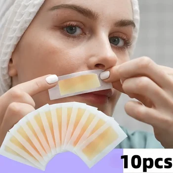Wachsstreifen mit Honigduft zur Gesichtshaarentfernung. Für Augenbrauen, Lippen, Wangen, Finger (10 Stück)