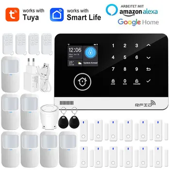 Tuya Smart WiFi GSM Home Security Alarm System - Touch-Tastatur, RFID-APP-Steuerung, kabelloser