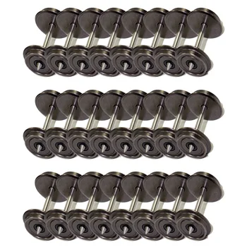 Evemodel 12 Stück/24 Stück Modelleisenbahnen HO Maßstab 1:87 36" DC-Laufradsätze Metallräder C8724