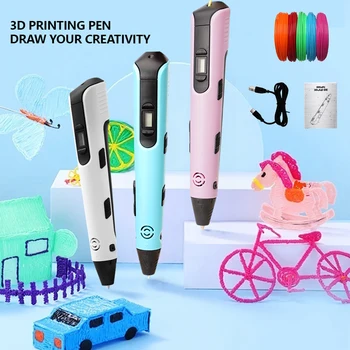 Verbesserter 3D-Druckstift, 9 Meter, Pla-Filamente, Kindergeburtstag, Weihnachten und Neujahr, Geschenke