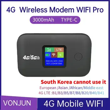 4G Mobiler WLAN-Router 150 Mbit/s 4G LTE Wireless Router Tragbarer Pocket-MiFi-Modem Mobiler WLAN-Hotspot