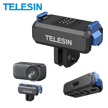 TELESIN Für DJI OSMO Nano Magnetische Quick Release Zwei Klaue Lade Adapter Halterung Dual Klaue Interface