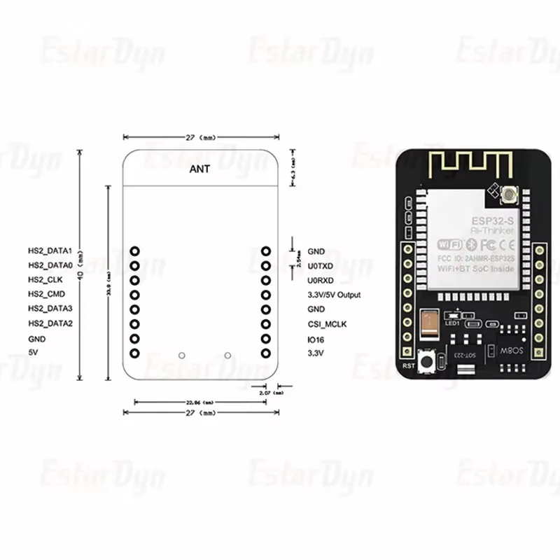 ESP32-CAM ESP32-CAM-MB MICRO USB ESP32 Seriell zu WiFi ESP32 – Bild 4