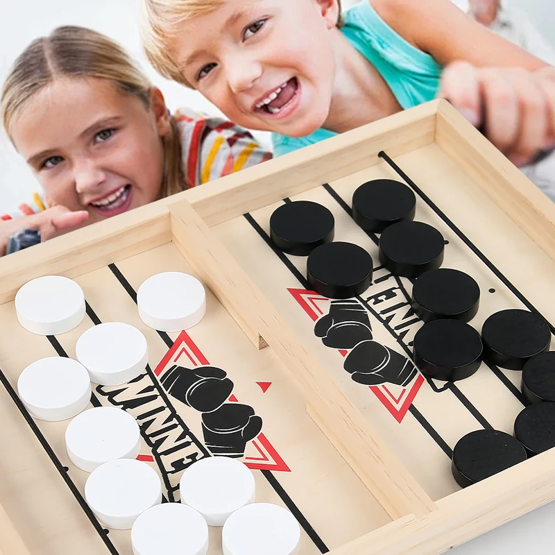 Tisch Hockey Tempo Sling Bord Puzzles Spiel Schnelle Gewinner – Bild 4
