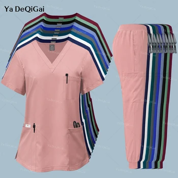 Rosa Klinische Uniform Frau Apotheke Arbeitskleidung Krankenschwester Uniform Krankenhaus Arzt Oral