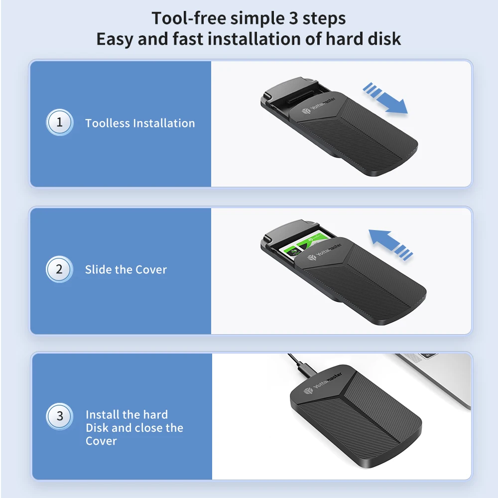Yottamaster 2,5-Zoll-HDD-Gehäuse SATA auf USB 3.0-Adapter – Bild 6
