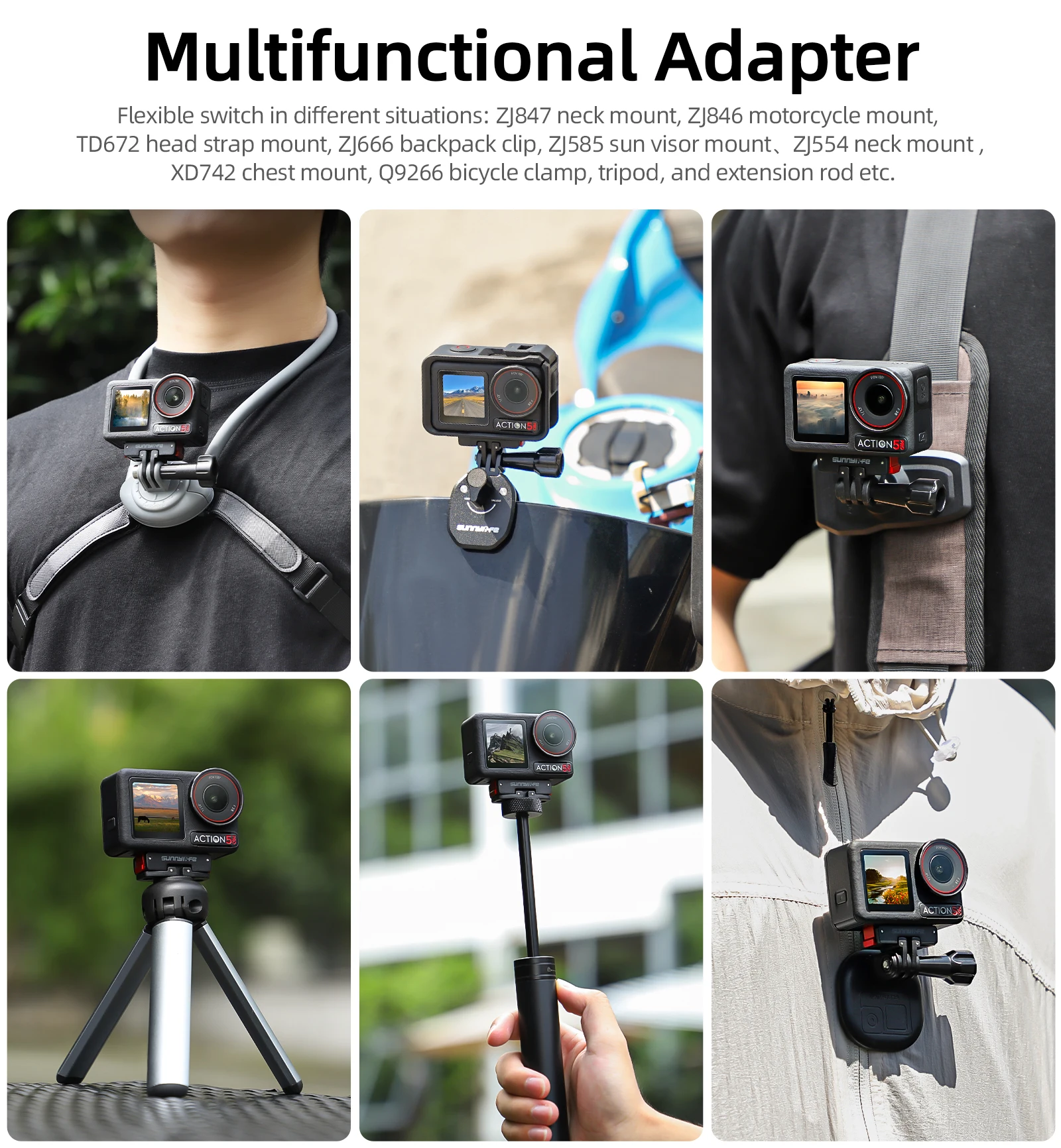 Für DJI Action 5 Pro Magnetischer Adapter, faltbare – Bild 5