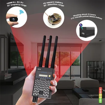 Anti-Abhör RF-Signaldetektor GSM GPS Anti-Spionage Versteckte Kamera Audio-Bug-Scanner Anti-Spionage-Gerät