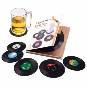 Vinyl-Schallplatten-Untersetzer, dekorative Wand, Retro-CD-Tischmatte, kreative Wohnaccessoires, Geschenke