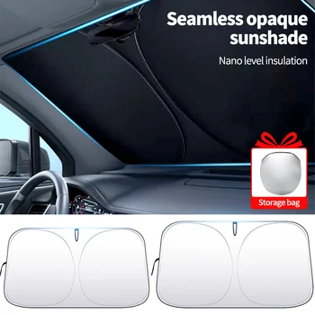 Auto-Sonnenschutz, Regenschirm, Sonnenschirm, Autos, Frontscheibe mit 360° ° Auto-Sonnenschutz mit drehbarem