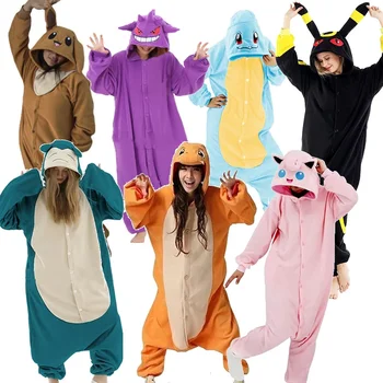 Pokemon Cosplay Kigurumi Onesie Snorlax Jigglypuff Umbreon Gengar Kostüm Halloween Erwachsenen Anime Bulbasaur