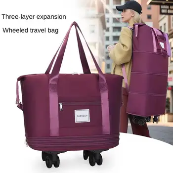 Reisetasche, Rucksack mit großem Fassungsvermögen, universelle Aufbewahrungstasche mit abnehmbaren Rädern