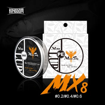 Kingdom Micro Fly THINNER Angelschnüre 150 m 4 Stränge geflochten PE Japan Monofilament Set Vorfachschnur