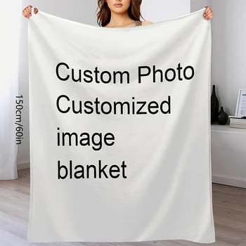Flanell-Überwurfdecke, personalisierbar, DIY, leicht, für Sofa, Couch, Bett, Dekoration, warm