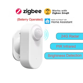 Smart Zigbee Human Presence Sensor 24G MmWave Radar + PIR, Helligkeitserkennung. Verwenden Sie die