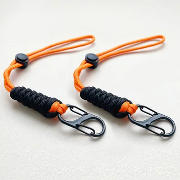 Handgewebtes Paracord-Seil Outdoor-Schlüsselanhänger Handgelenkseil Outdoor-Außenschnalle (2 Stück)