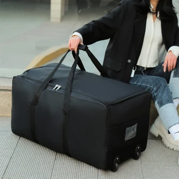 Trolley-Taschen mit großem Fassungsvermögen und Rollen, faltbares Gepäck, Rolltasche, Reisekoffer