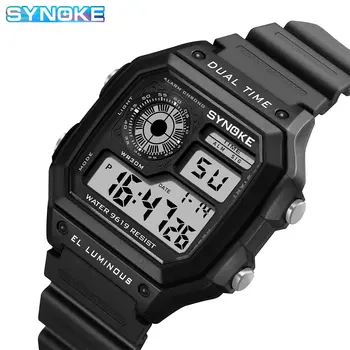 Synoke Militär Digitaluhren Männer Sport leuchtende Chronograph wasserdichte männliche elektronische