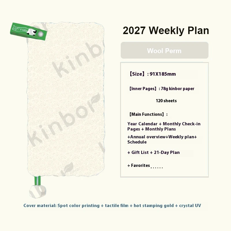 Neuester Kinbor 2027 Notizbuch-Agenda Wochenplaner 52g – Bild 4