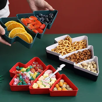 Weihnachten Baum Obst Platte Getrocknete Obst Box Snack Box Party Dekorationen Für Home Navidad Noel Natal