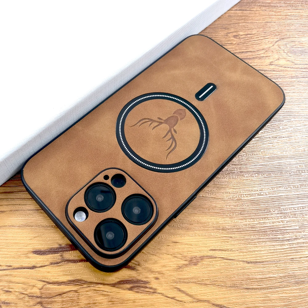 Luxuriöses PU-Leder Hirschleder-Etui für iPhone 17 Air 16 15 – Bild 5