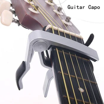 Aluminiumlegierung, silberfarben, Schnellwechsel-Klemmschlüssel, Akustik-Kapodaster für klassische Gitarre