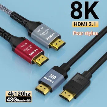 MIZIQIER Lange 8K HDMI 2.1 Kabel, 48 Gbit/s Ultra-Hochgeschwindigkeits-geflochtenes Kabel-4K@120 Hz 8K@60 Hz