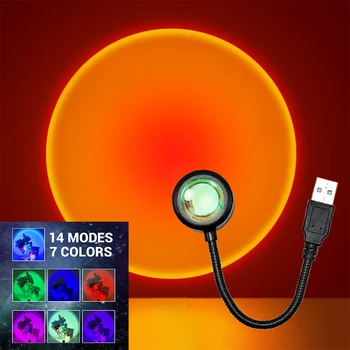 LED Sonnen untergang Lampe Nachtlichter USB-Projektor Geburtstags feier Dekoration Stimmung Lichter