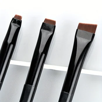 Make-up-Pinsel-Set, Blade Eyeliner-Pinsel, feiner schräg abgeschrägter Augenbrauenpinsel, Outline (3 Stück)