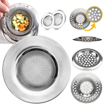 Küchenspülenfilter aus Edelstahl, Abflussgitter, Spülbeckensieb, Abflussfilter für Badezimmer