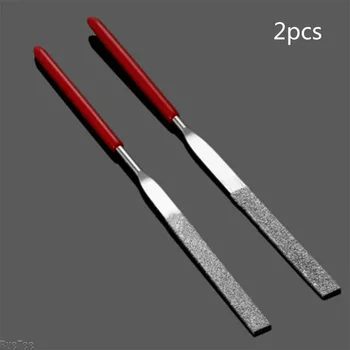 Diamant Datei Set DIY Holz Raspel Datei Nadel Schmuck Polieren Werkzeug Metall Stein Schleifen (2 Stück)