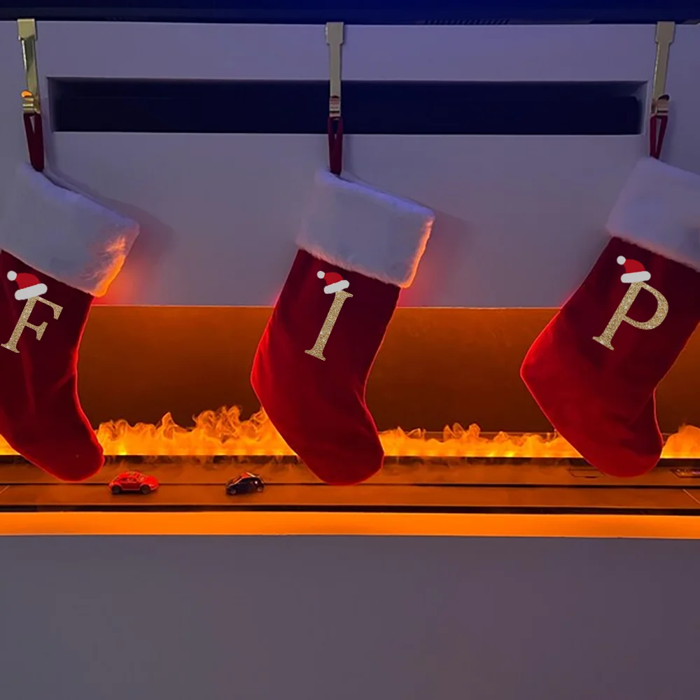 Weihnachtsstrumpf mit Buchstaben, roter passender – Bild 5